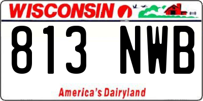 WI license plate 813NWB