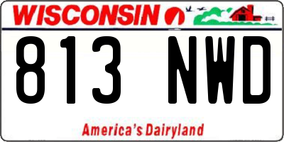 WI license plate 813NWD