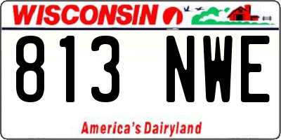 WI license plate 813NWE