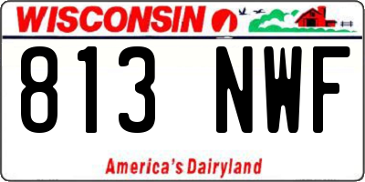 WI license plate 813NWF