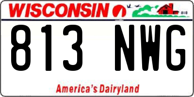WI license plate 813NWG