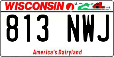 WI license plate 813NWJ