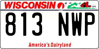 WI license plate 813NWP