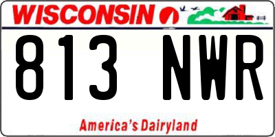 WI license plate 813NWR