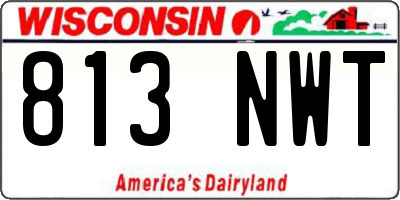 WI license plate 813NWT