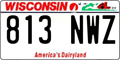 WI license plate 813NWZ