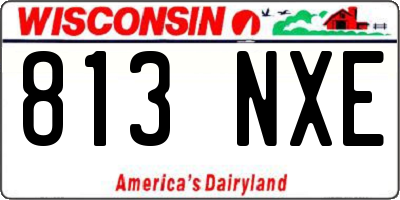 WI license plate 813NXE