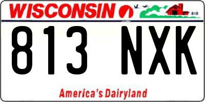 WI license plate 813NXK