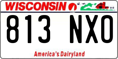 WI license plate 813NXO