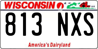 WI license plate 813NXS