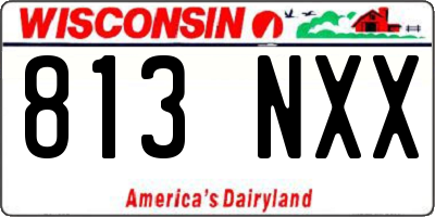 WI license plate 813NXX