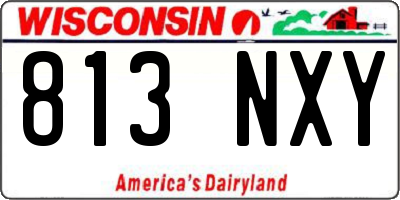 WI license plate 813NXY