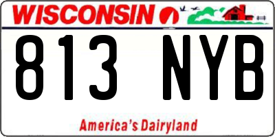 WI license plate 813NYB