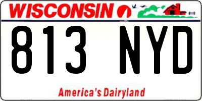 WI license plate 813NYD