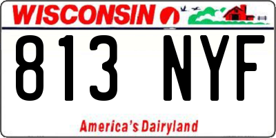 WI license plate 813NYF