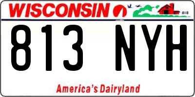 WI license plate 813NYH