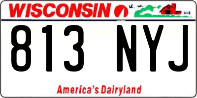 WI license plate 813NYJ