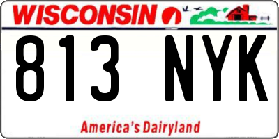 WI license plate 813NYK