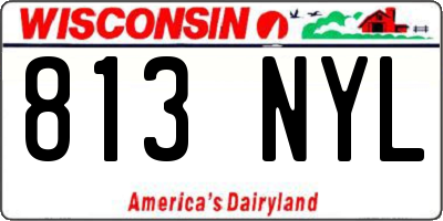 WI license plate 813NYL