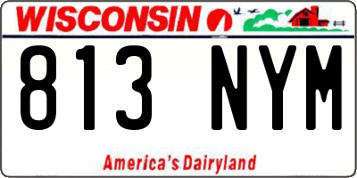 WI license plate 813NYM