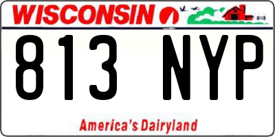 WI license plate 813NYP