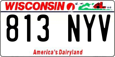 WI license plate 813NYV