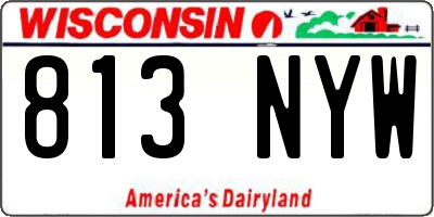 WI license plate 813NYW