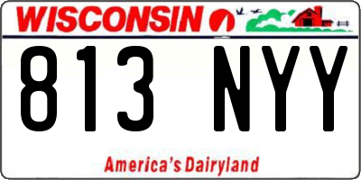 WI license plate 813NYY