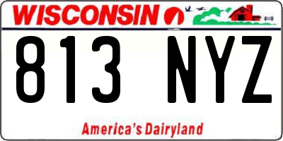 WI license plate 813NYZ
