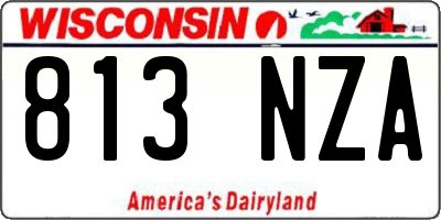 WI license plate 813NZA