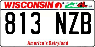 WI license plate 813NZB