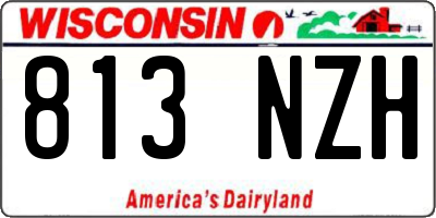WI license plate 813NZH