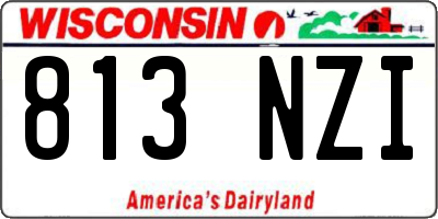 WI license plate 813NZI