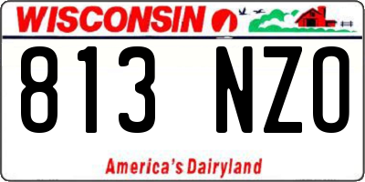 WI license plate 813NZO