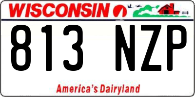 WI license plate 813NZP