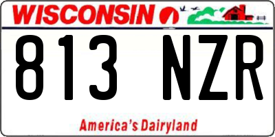WI license plate 813NZR