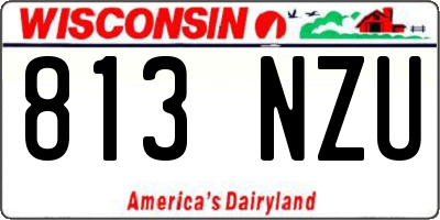 WI license plate 813NZU