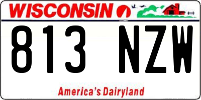WI license plate 813NZW