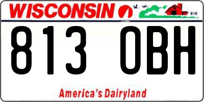 WI license plate 813OBH