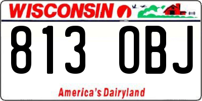 WI license plate 813OBJ