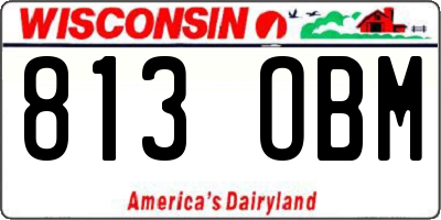 WI license plate 813OBM