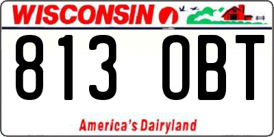 WI license plate 813OBT