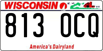 WI license plate 813OCQ