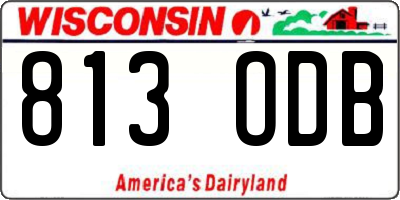 WI license plate 813ODB