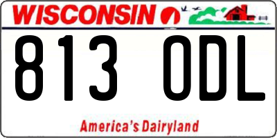 WI license plate 813ODL