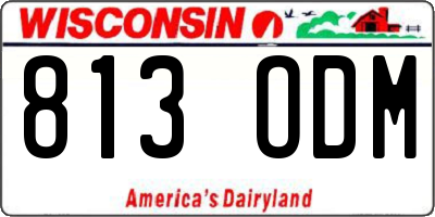 WI license plate 813ODM