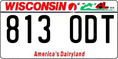 WI license plate 813ODT