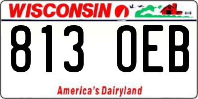 WI license plate 813OEB