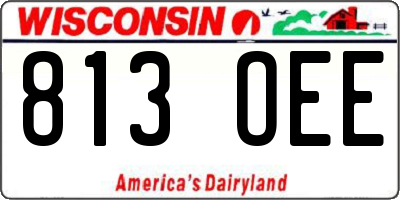 WI license plate 813OEE