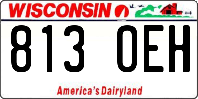 WI license plate 813OEH
